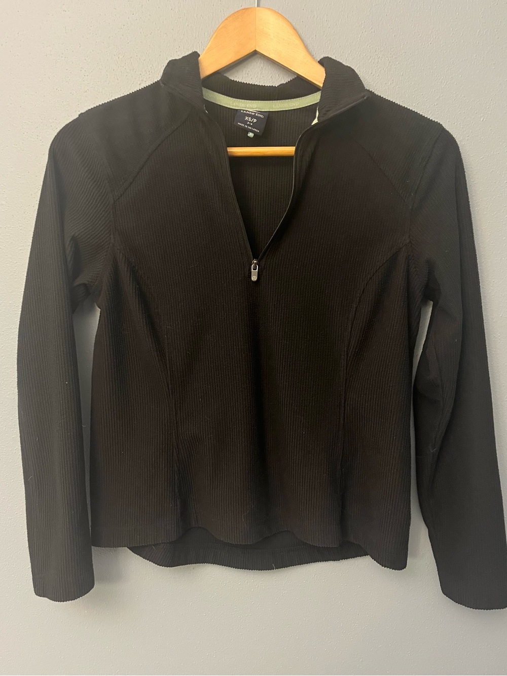 Lands' End Half-Zip Waffle Knit Pullover